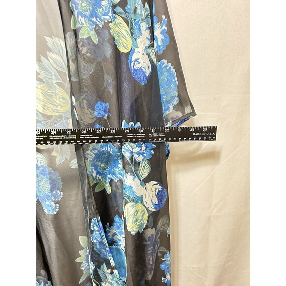 Cyn & Luca Womens XXL Shear‎ Midi Blue Floral Duster - Picture 3 of 7